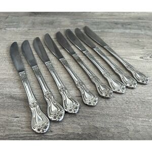 Stanley Roberts Rogers Knives Stainless Valentine Set Of 8 Pierced 8.5"